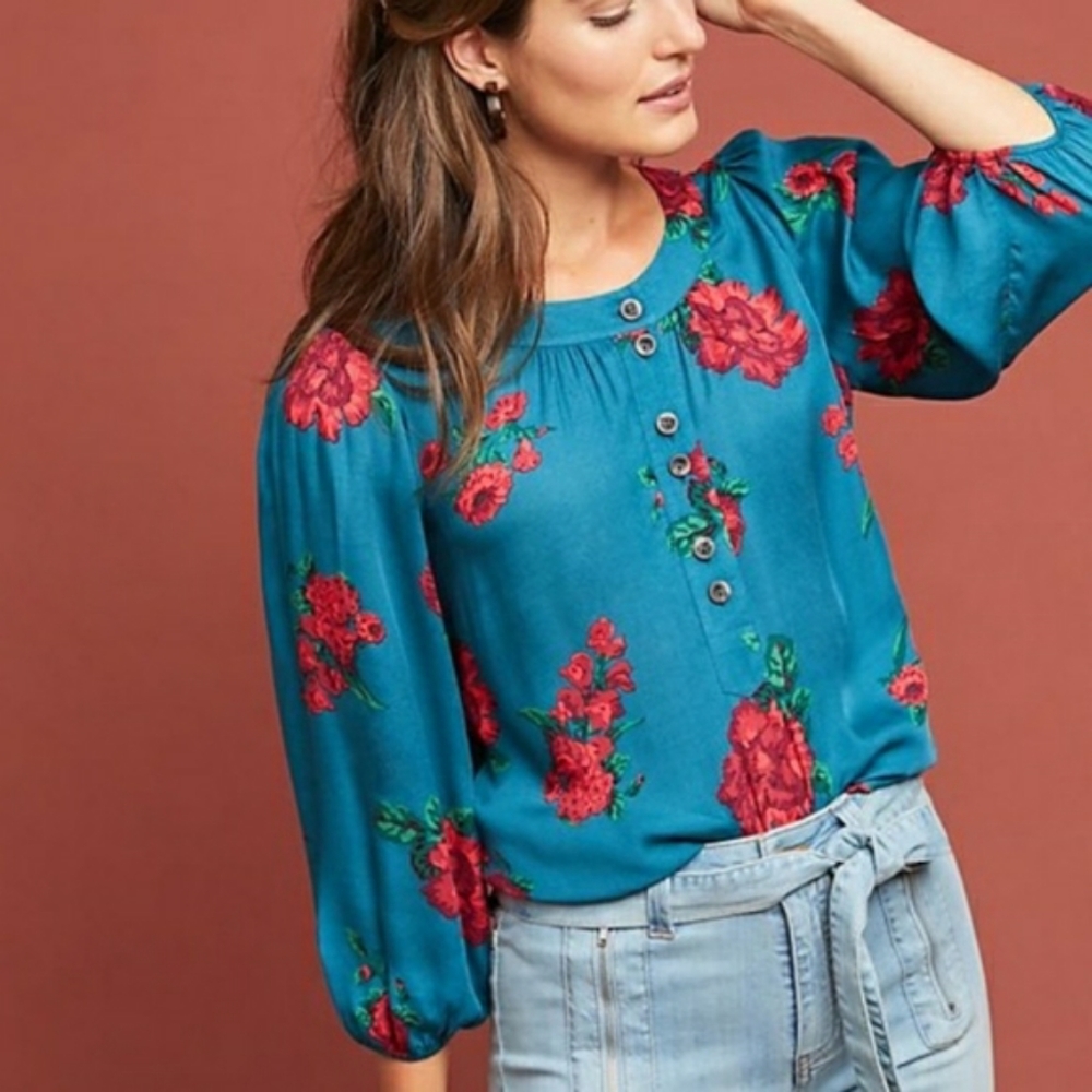 NWT Anthropologie Maeve Kalas Floral Top